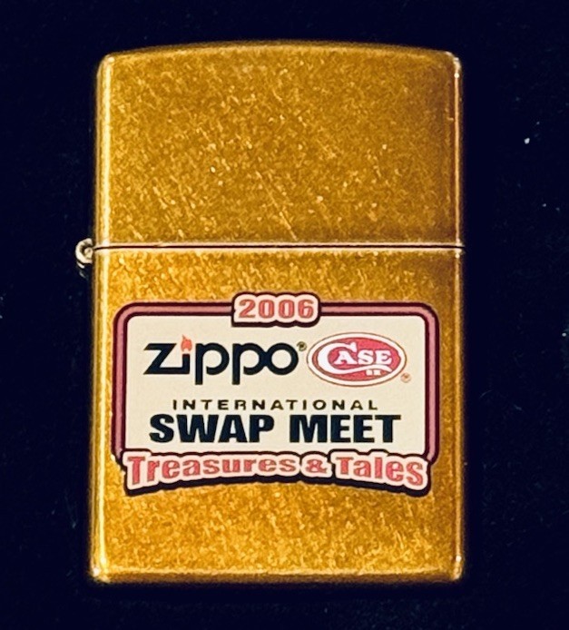 ZIPPO CASE 2006 SWAP MEET TOFFEE TRANSLUCENT LIGHTER LIMITED 1/1000 SEALED COA