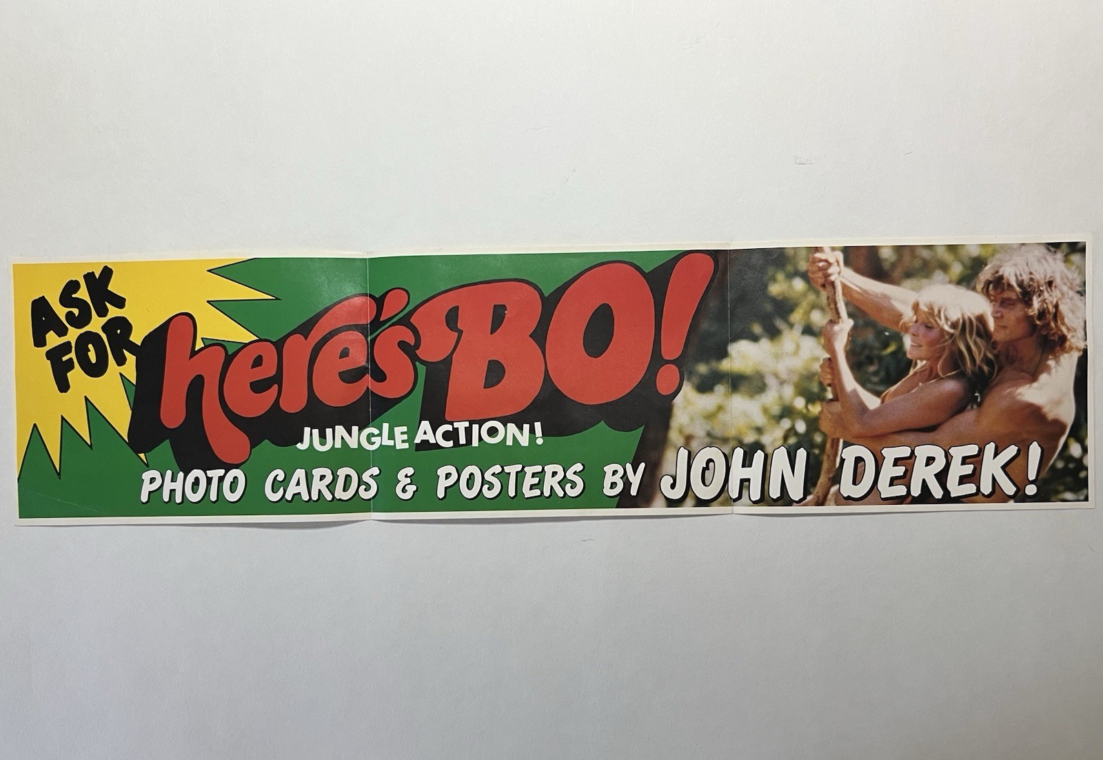 1981 Fleer Here's Bo Trading Card Promotional Poster Flyer