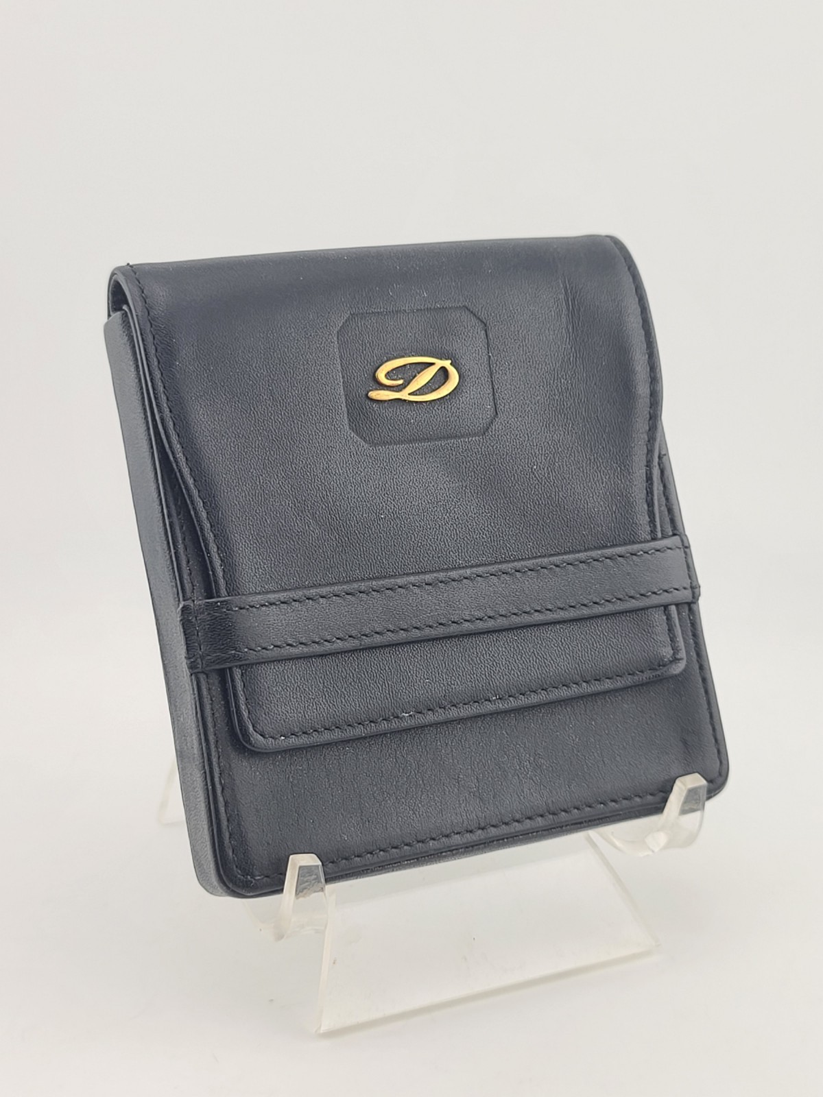RARE 1960\'S VINTAGE ST DUPONT LEATHER CIGARETTE CASE LTD EDITION BLACK COLOR