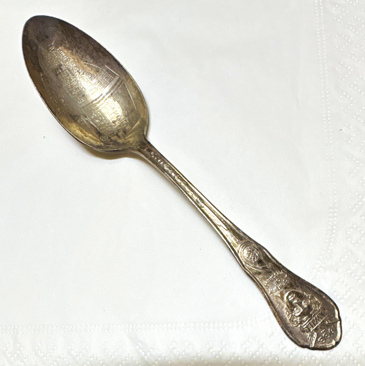 1933 Chicago World’s Fair Souvenir Spoon East View Admin Bldg