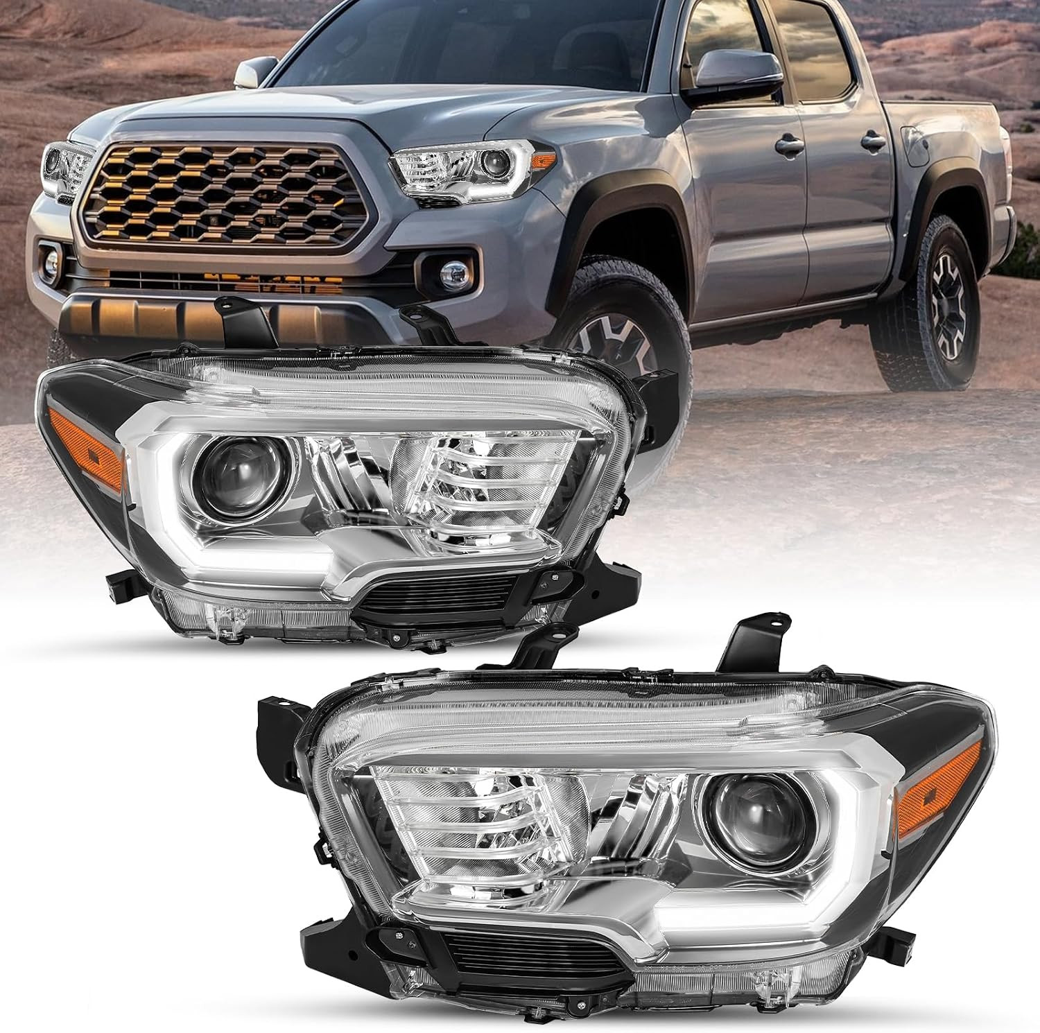 LED DRL Headlights for 2016-2022 Toyota Tacoma Trd/Limited