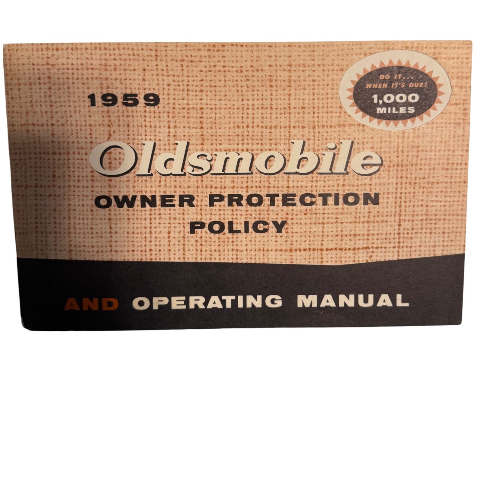 1959 Oldsmobile Owner Protection Policy And Operating Manual Vintage Car Guide
