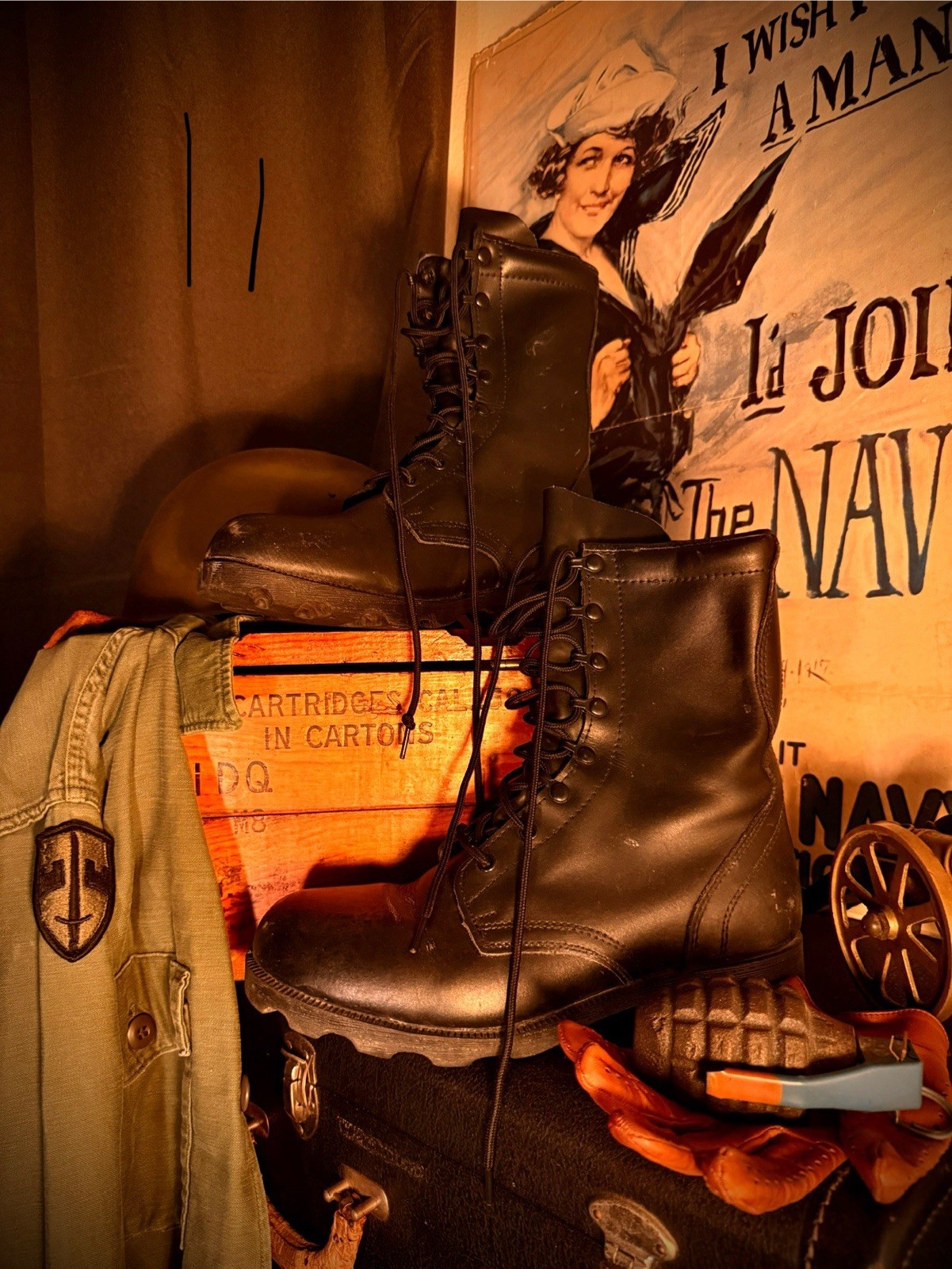 Vintage 1990s USMC Altama-style Cadillac Combat Boots