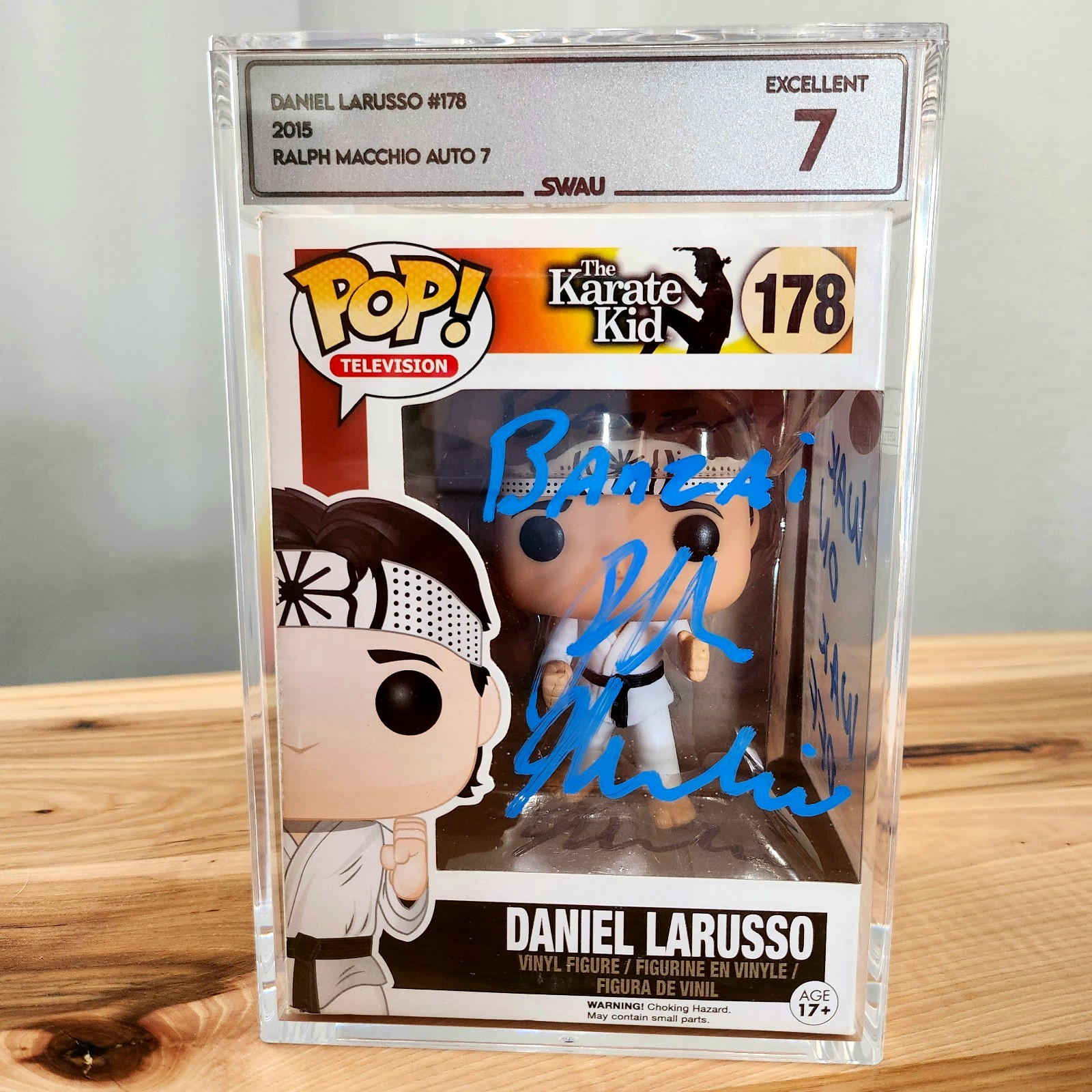 ⭐KARATE KID GRADED FUNKO : Ralph Macchio signed/quote Daniel LaRusso #178 - COAs