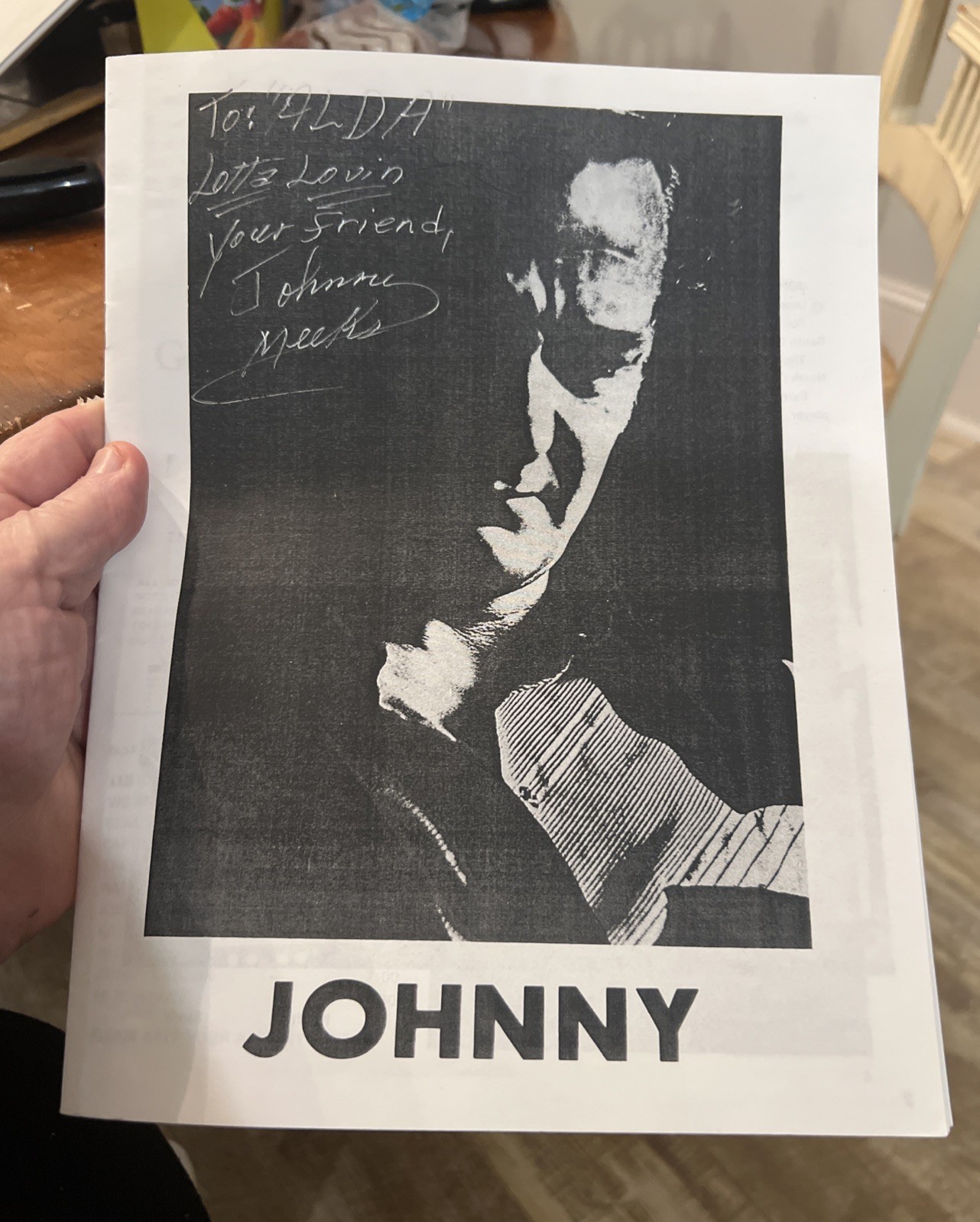 Johnny Meeks Hand Signed Autographed Booklet (28 Pages) Ed Sullivan Show VG Cond
