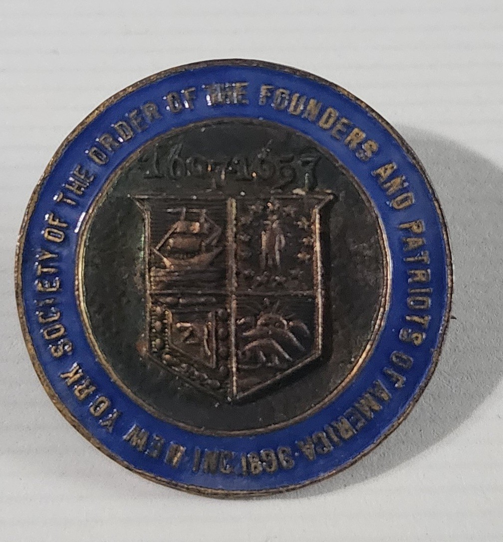 Rare - New York Society of the Order of the Founders and Patriots of America Pin