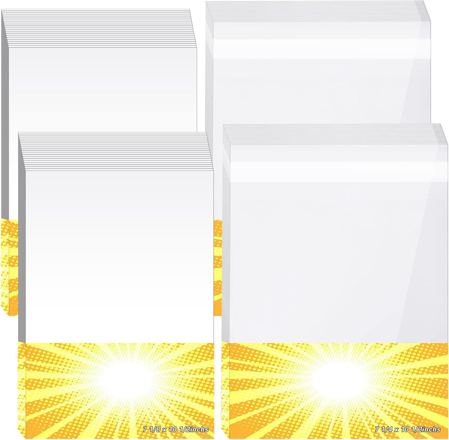 120 Pack Comic Book Bags and Boards for Comic Book Storage,7 1/4
