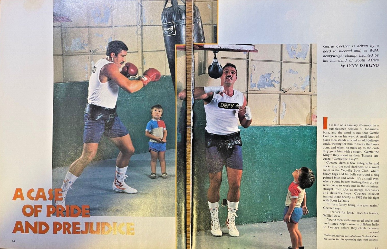 1984 Boxer Gerrie Coetzeeillustrated