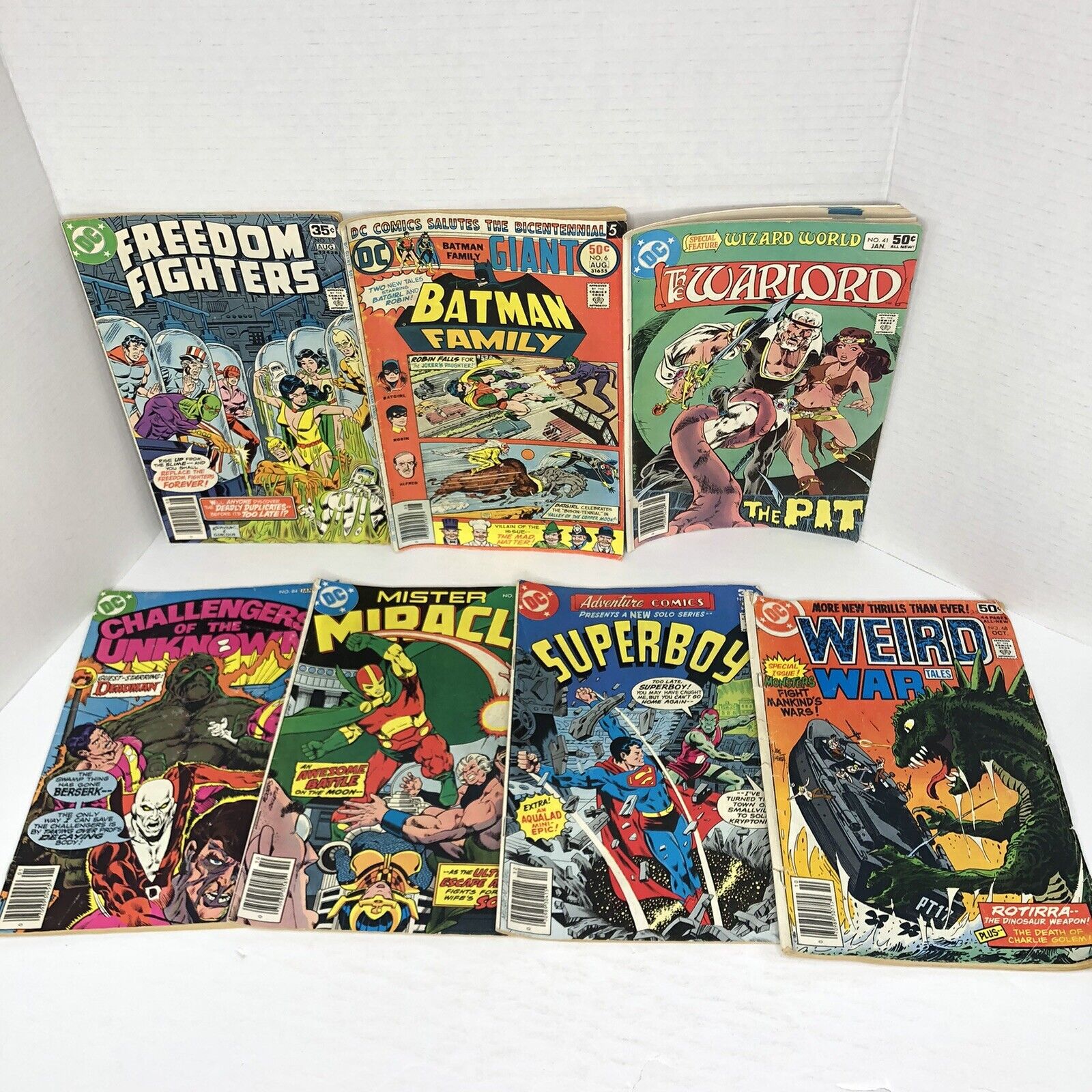 LOT (7): 1976-1981 DC Comics Batman/Superboy/Freedom Fighters/The Warlord + More