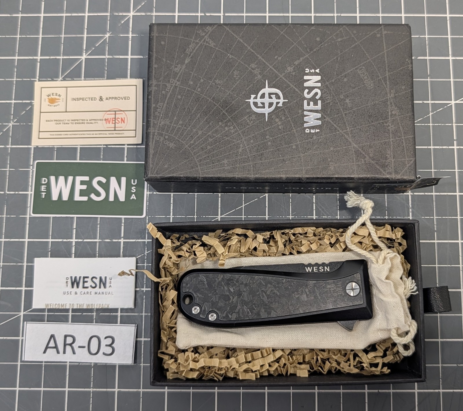 ** (NEW) WESN X Clocks + Colors Allman Limited Knife (w/ Box) S35VN AR-03