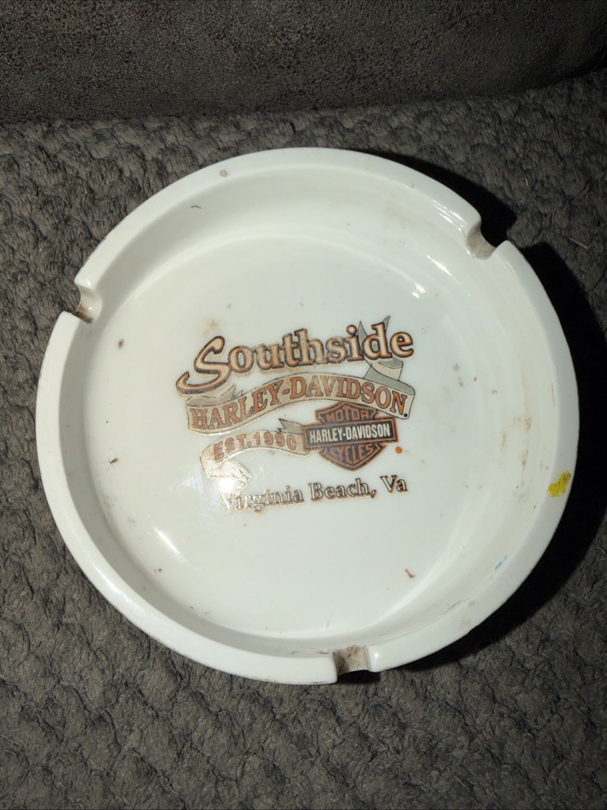 Official Licensed Southside Harley-Davidson Ceramic Ashtray Official Licensed Southside Harley-Davidson Ceramic Ashtray