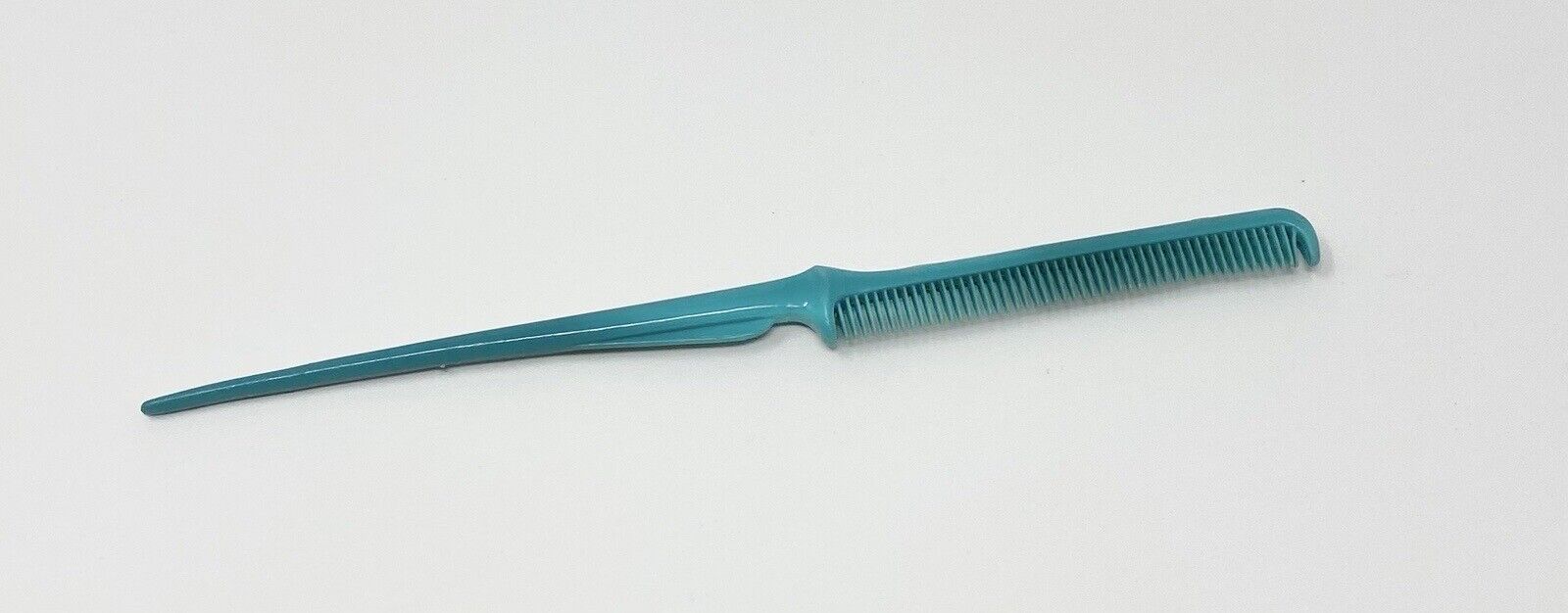 Vintage Hair Comb Teaser Thin Narrow Small Teeth Rare Unique Blue 80s Retro