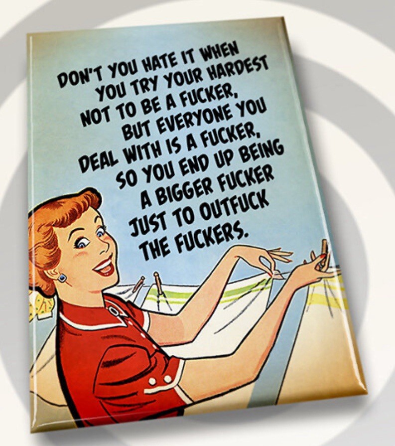 Don’t You Hate It When You Try Your Hardest. On A 2”x3”Fridge Magnet.