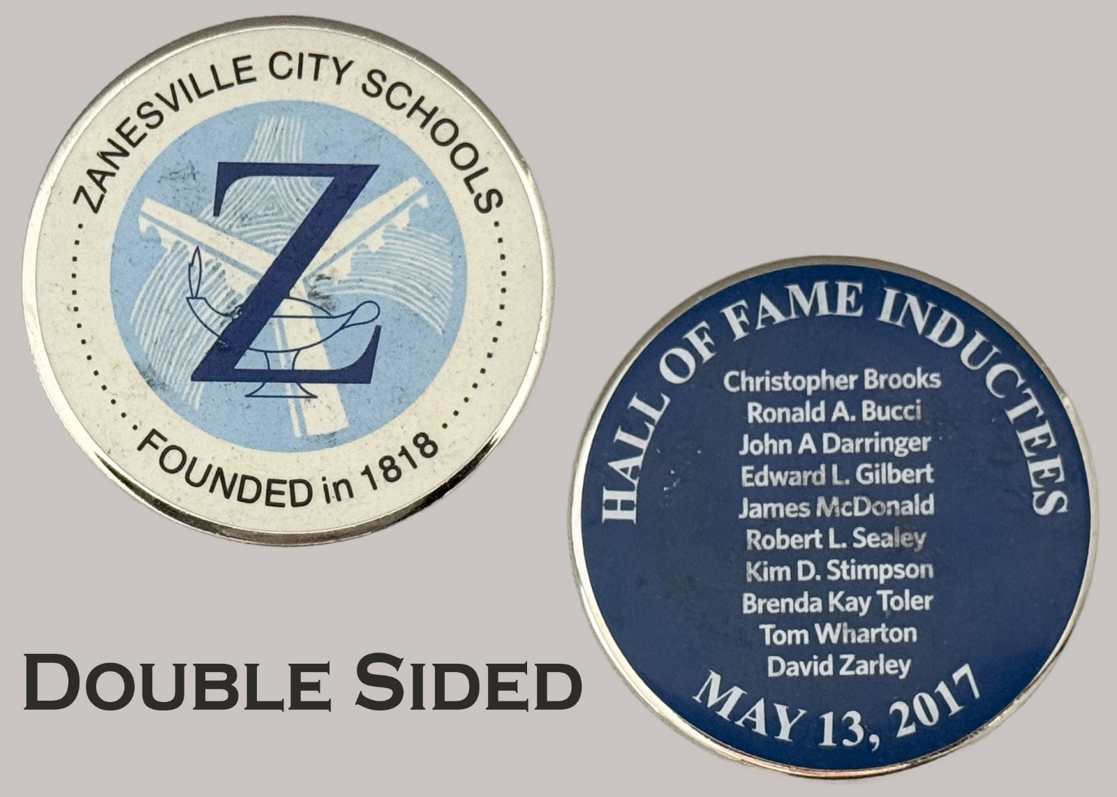 Zanesville City Schools 2017 Hall of Fame Inductees Challenge Coin  J#20