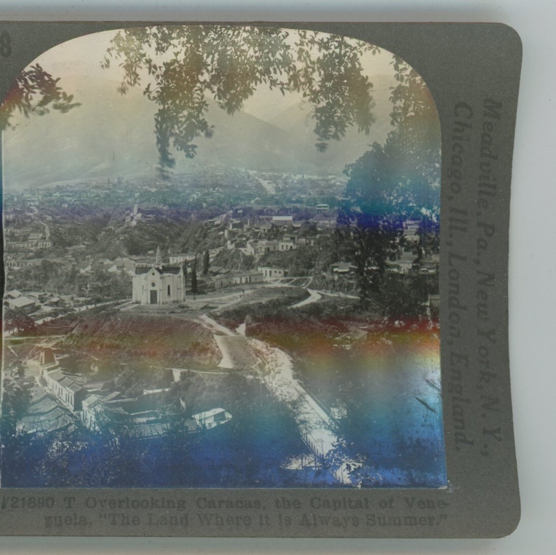 Overlooking Caracas Capital of Venezuela Keystone Stereoview