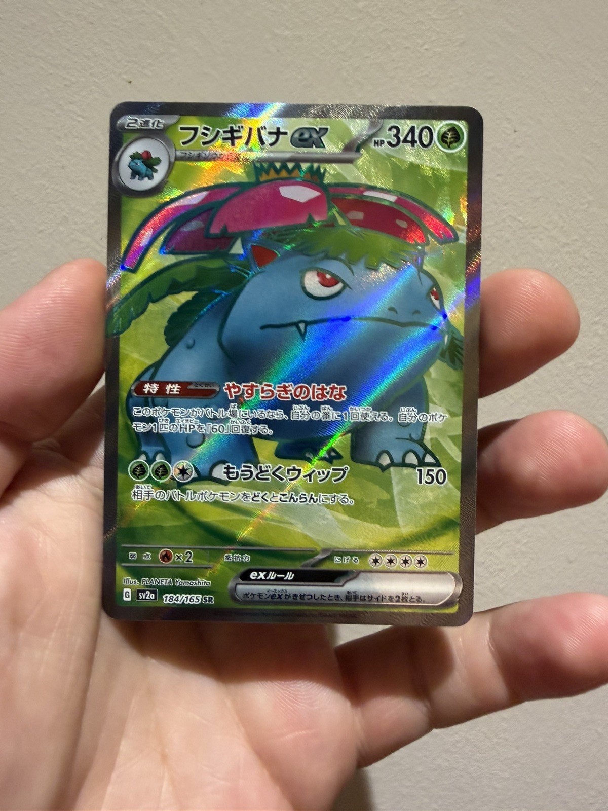 Venusaur ex 184/165 SR - SV2a Pokemon 151 - Japanese Pokemon Card (NM)