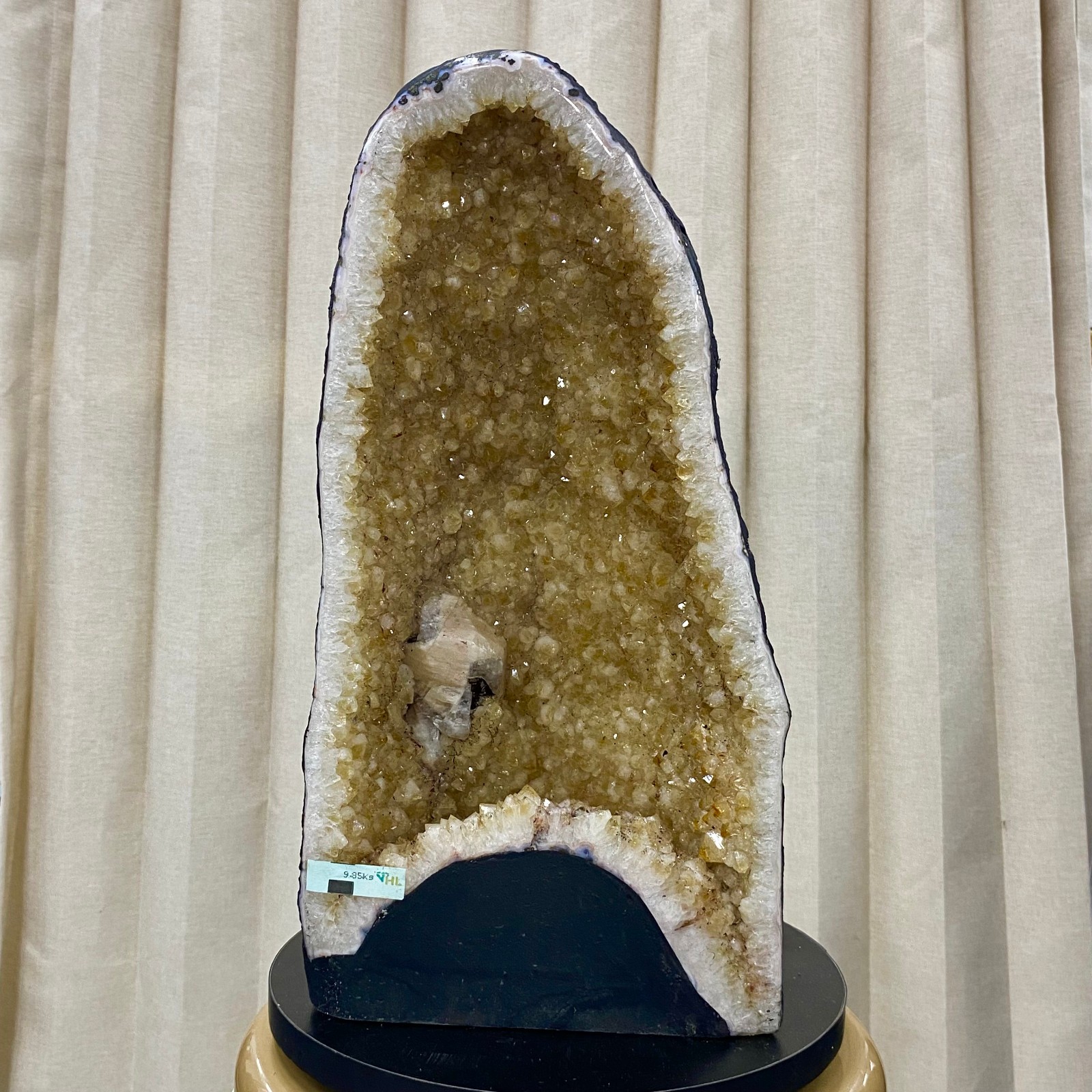 21.69LB Natural citrine geode cluster quartz crystal cathedrals specimen healing