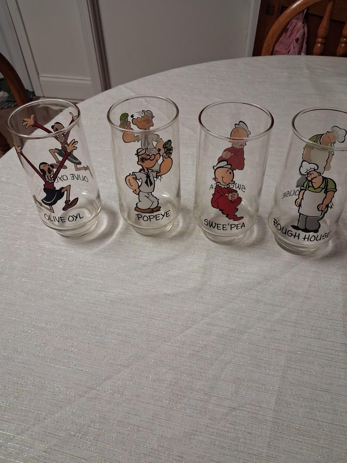 Popye Sailor Vintage 1975 Drinking Glasses