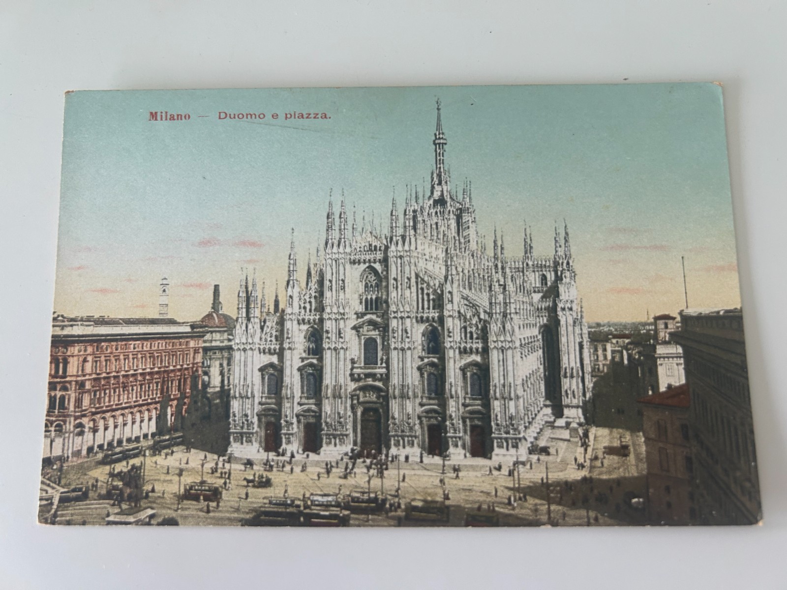 Duomo e Piazza Milano Italy Cathedral Postcard Duomo e Piazza Milano Italy Cathedral Postcard