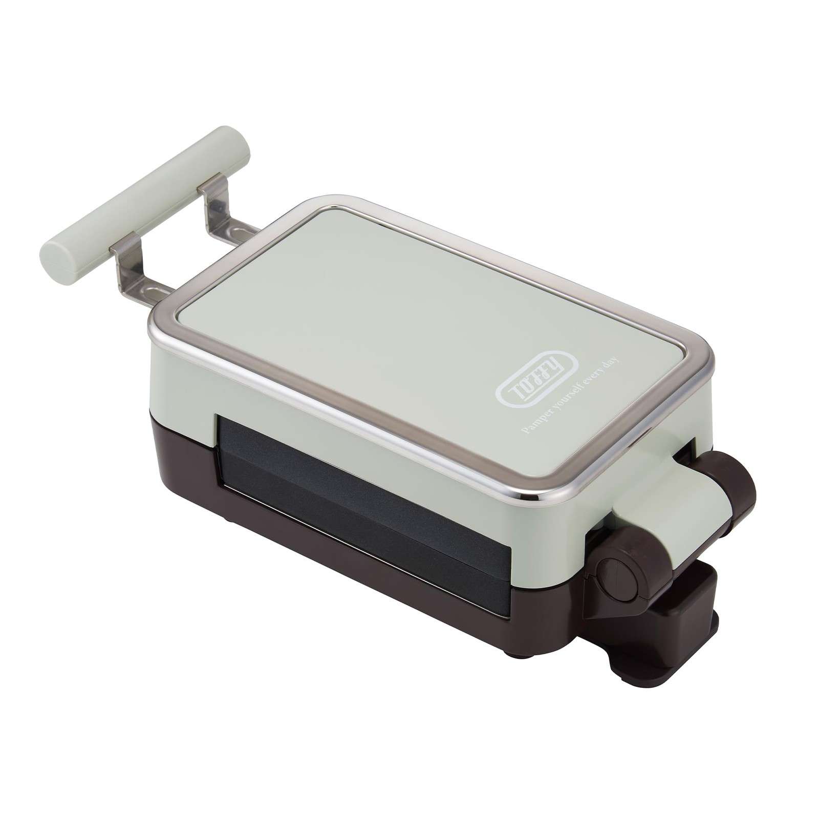 Toffy Quarter Hot Sandwich Maker K-Hs6 Ash White Mini Size 5X5Cm 4-Compartment _