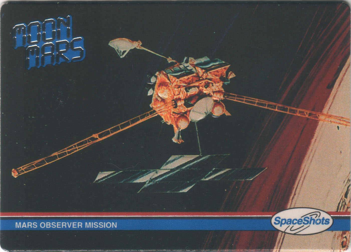 Mars Observer Mission - Apollo - 1991 SpaceShots Card #30 Moon Mars Mint