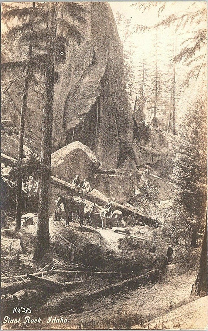 Giant Rock Idaho RPPC Horseback Riding Scene 1910s
