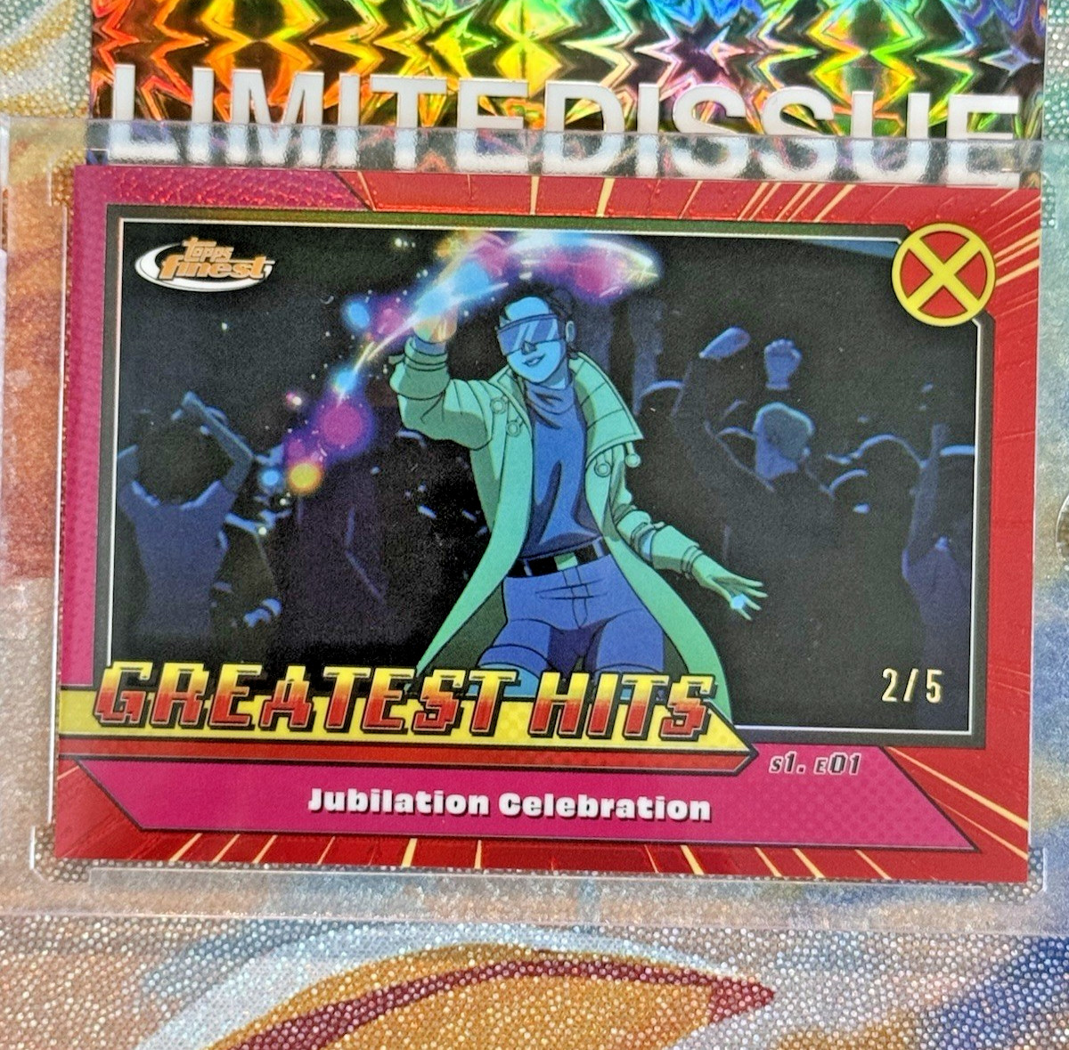 2025 Topps Finest Marvel X-Men '97 Greatest Hits GH2 Red Refractor /5 Jubilee S1