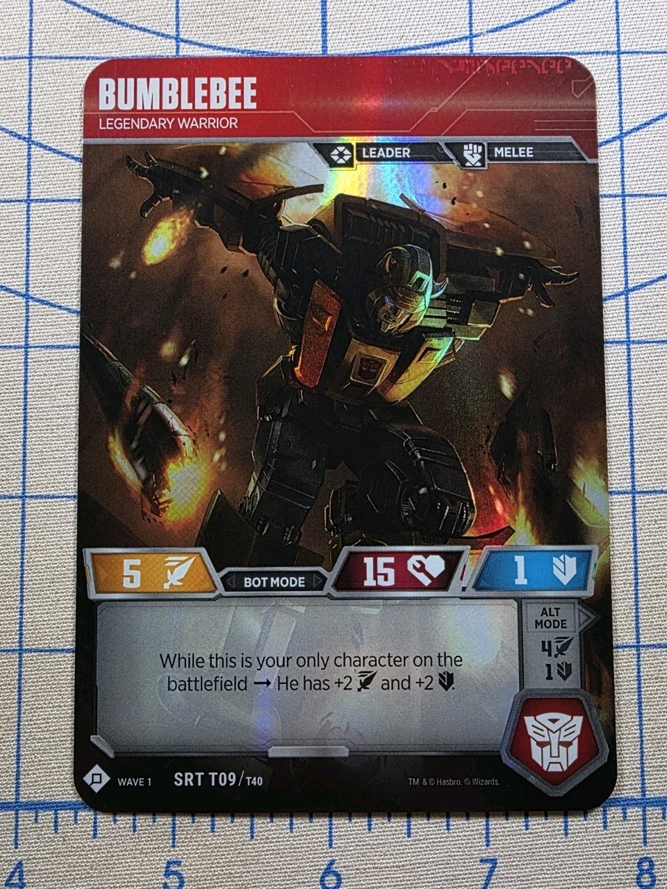 Hasbro WOTC Transformers TCG Wave 1 - Bumblebee SRT T09/T40 - Legendary Warrior