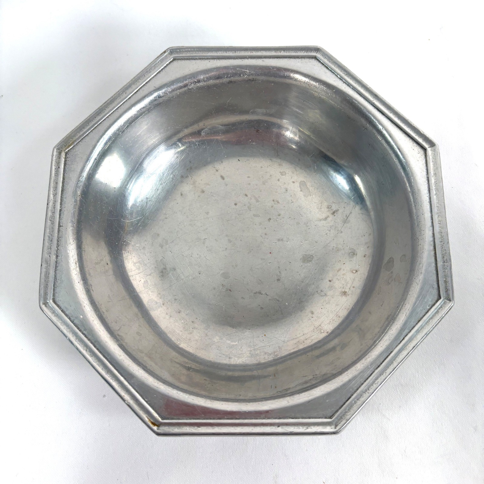 Wilton Armetale Bowl Silver Octagonal Vintage 1972 RWP Pewter Metalware 7 Inch