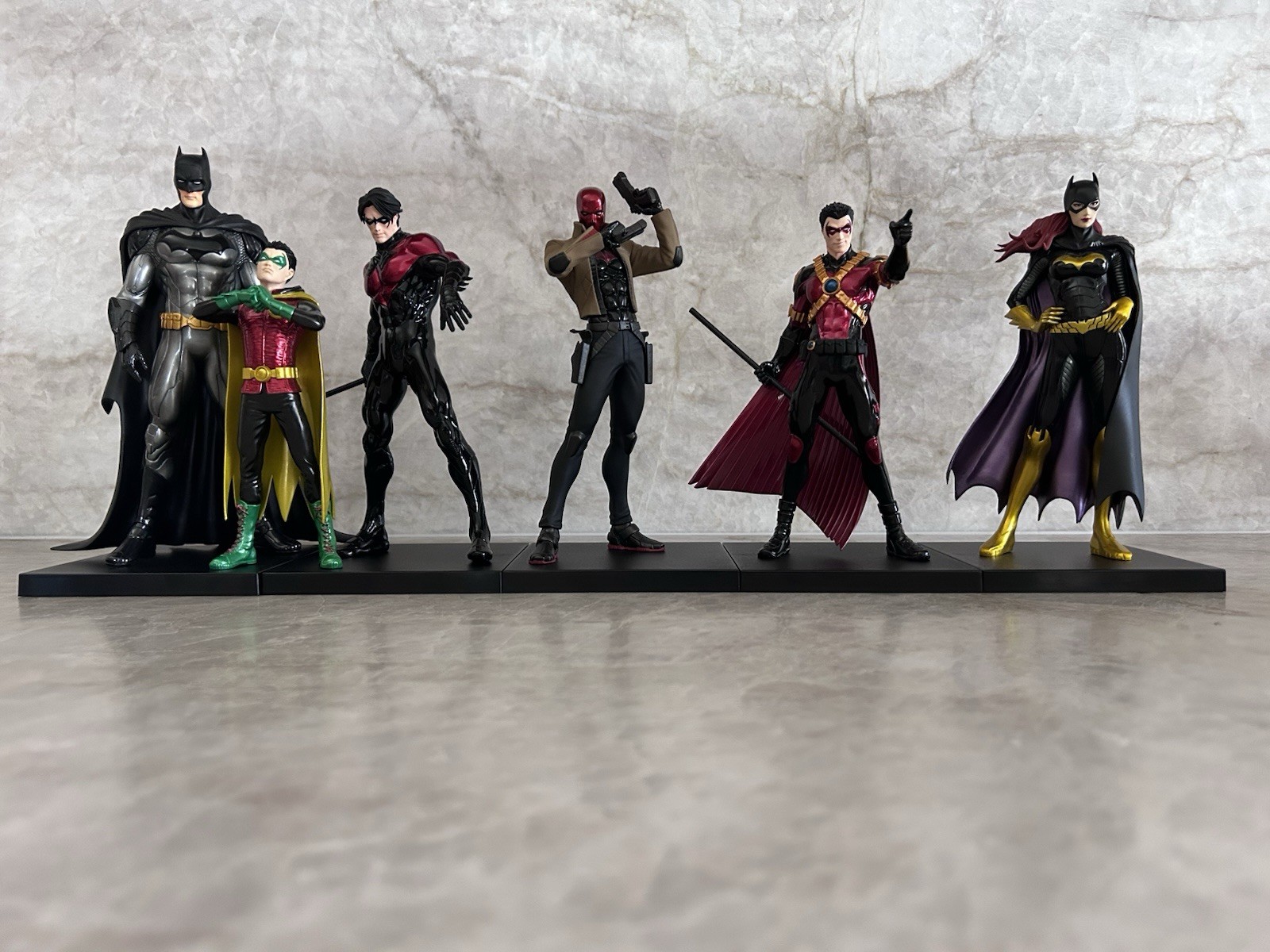 Batman NEW52 ARTFX KOTOBUKIYA Set Of 6 Red Hood Nightwing Batgirl Robin See Desc