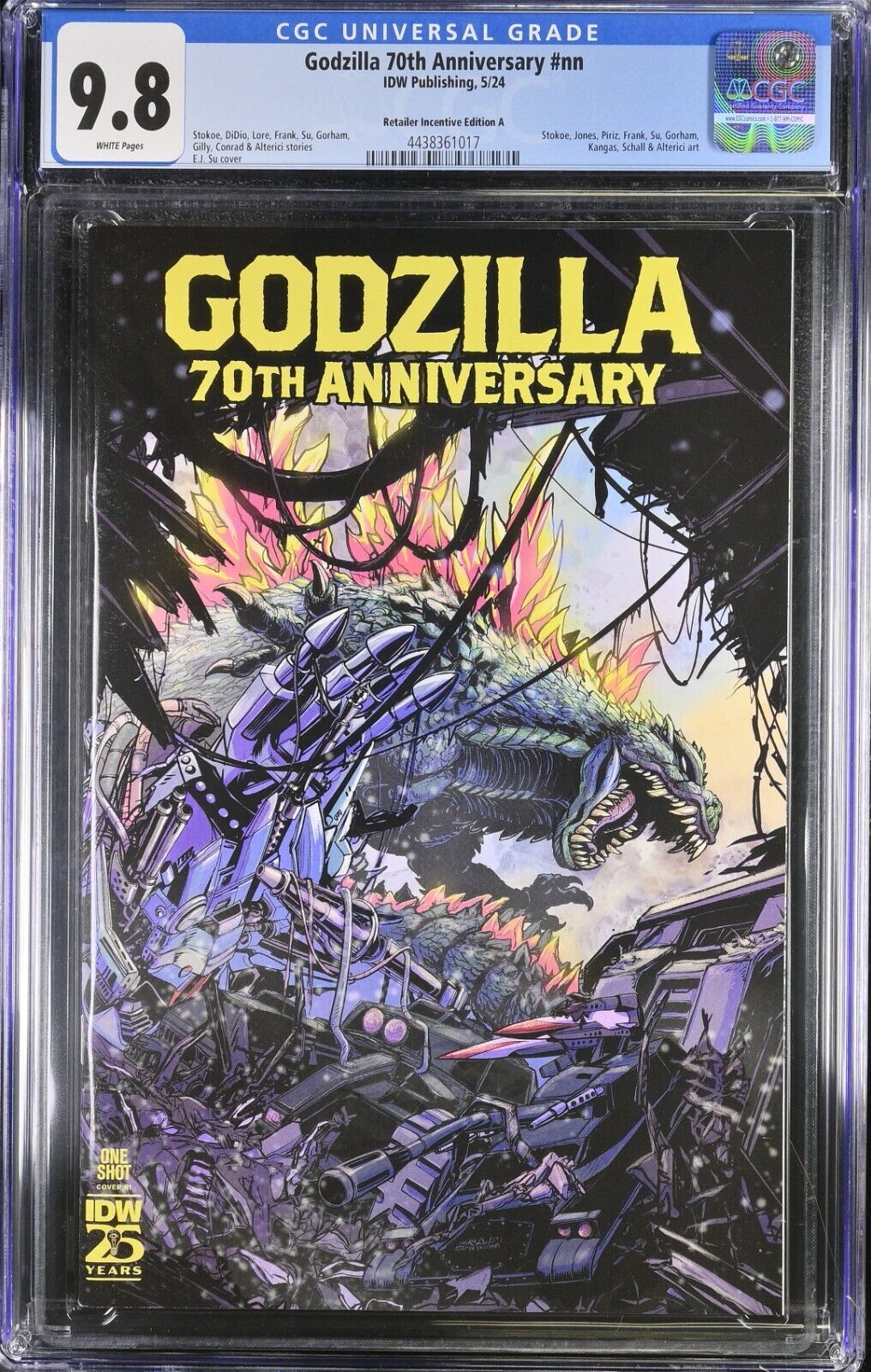 Godzilla 70th Anniversary #1 Incentive 1:10 CGC 9.8 IDW Publishing 2024