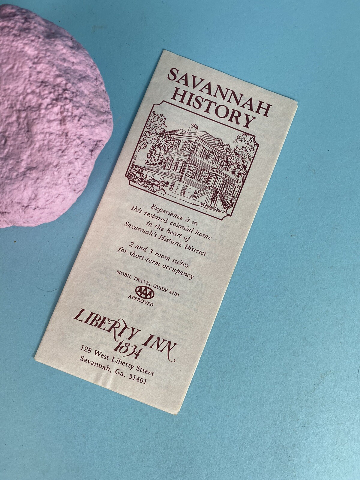1980s Savannah History Liberty Inn Brochure 