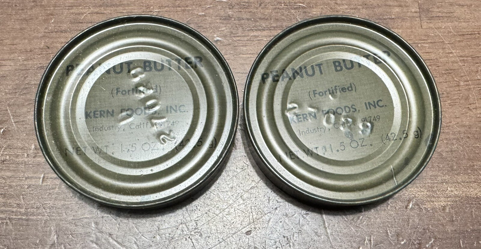 2 Vintage Vietnam era unopened Combat C Rations peanut butter KERN foods