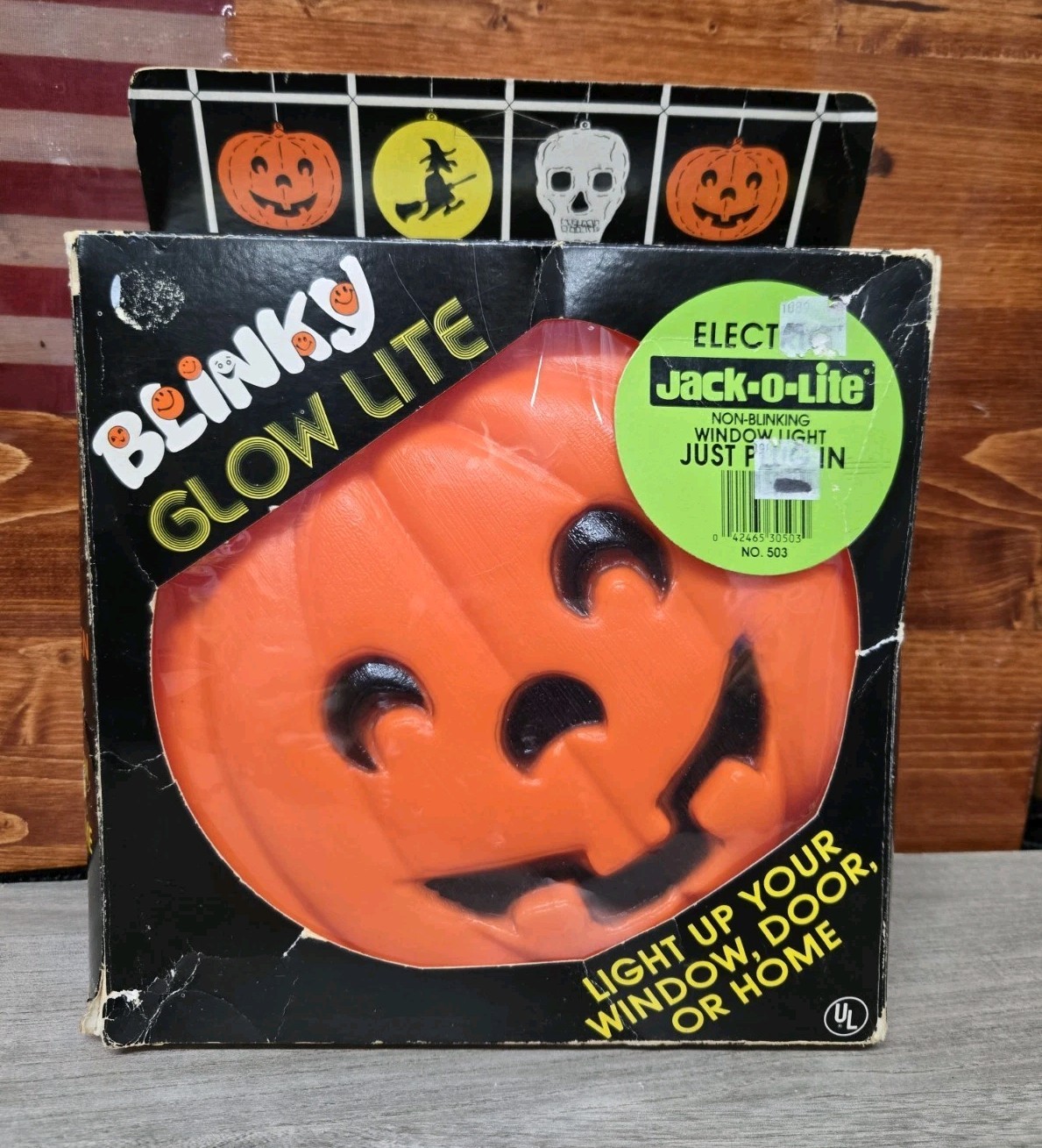 VTG 1991 Blinky Glow Lite Blow Mold Halloween Pumpkin 9” X 7.5” X 2.5” No Light