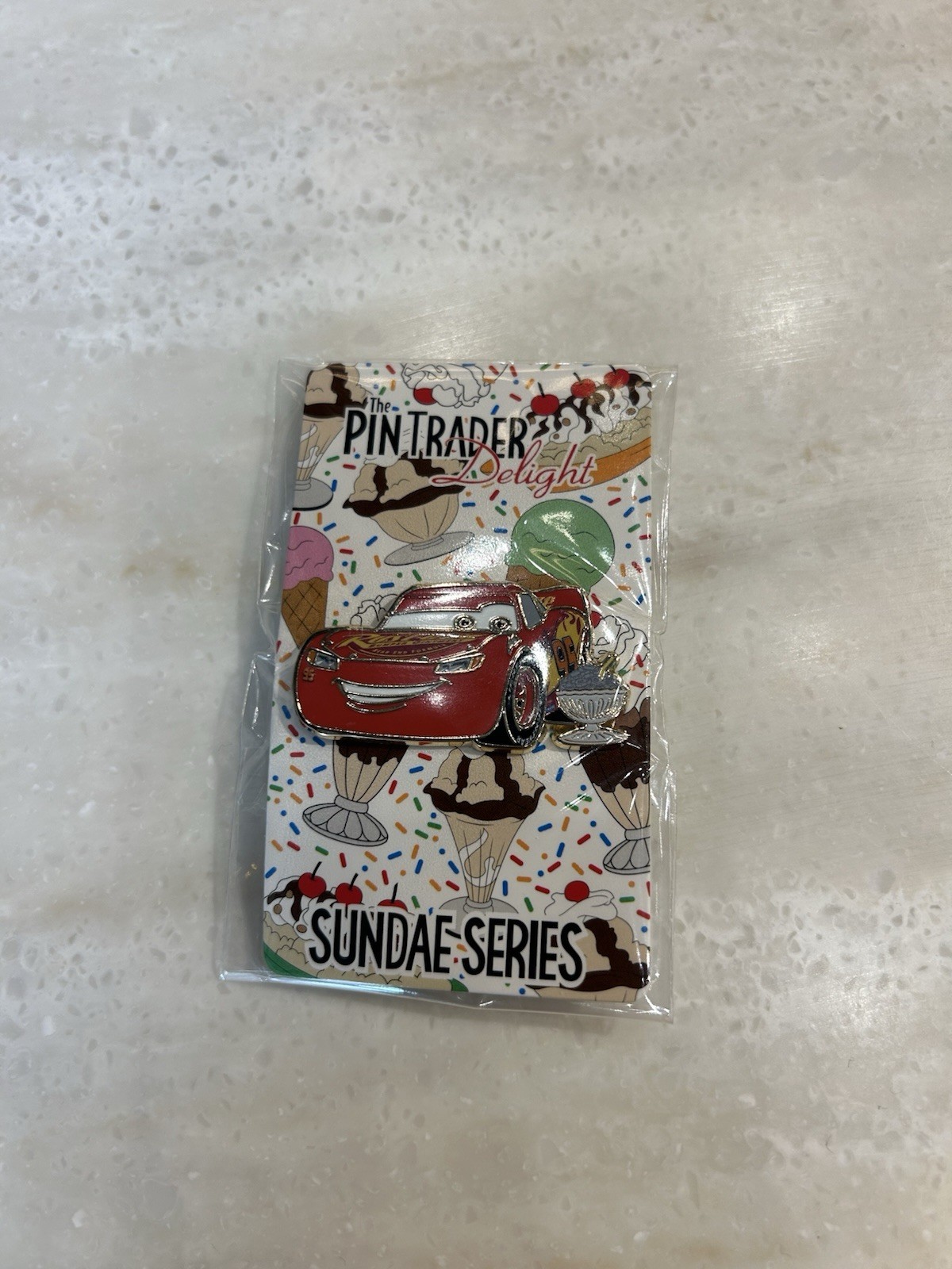 Disney DSSH Lightning McQueen Car Pin Trader Delight Sundae Ghirardelli\'s LE Pin