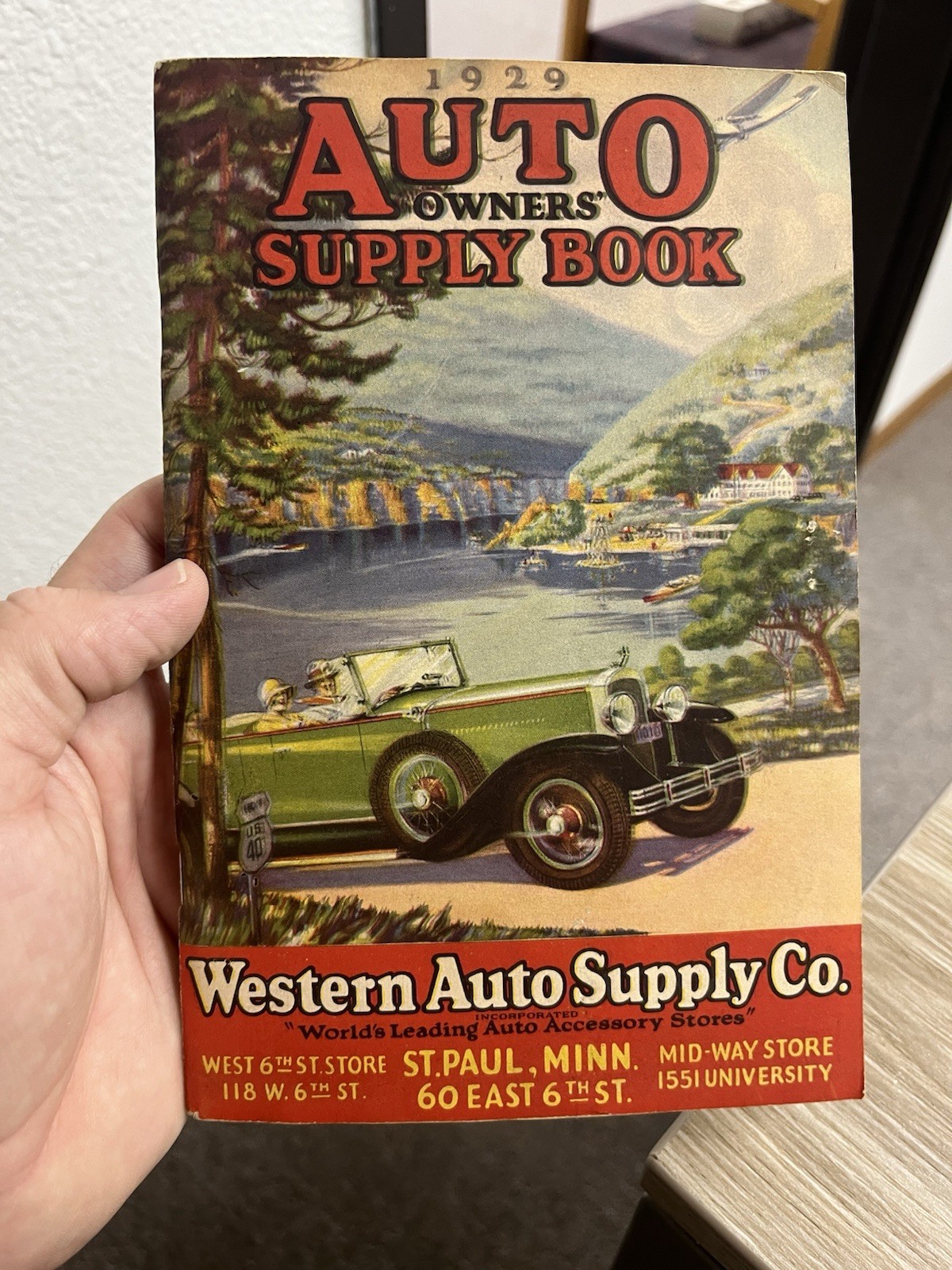Vtg Western Auto Supply Co Book Catalog 1929 With Order Form & Env St Paul MN