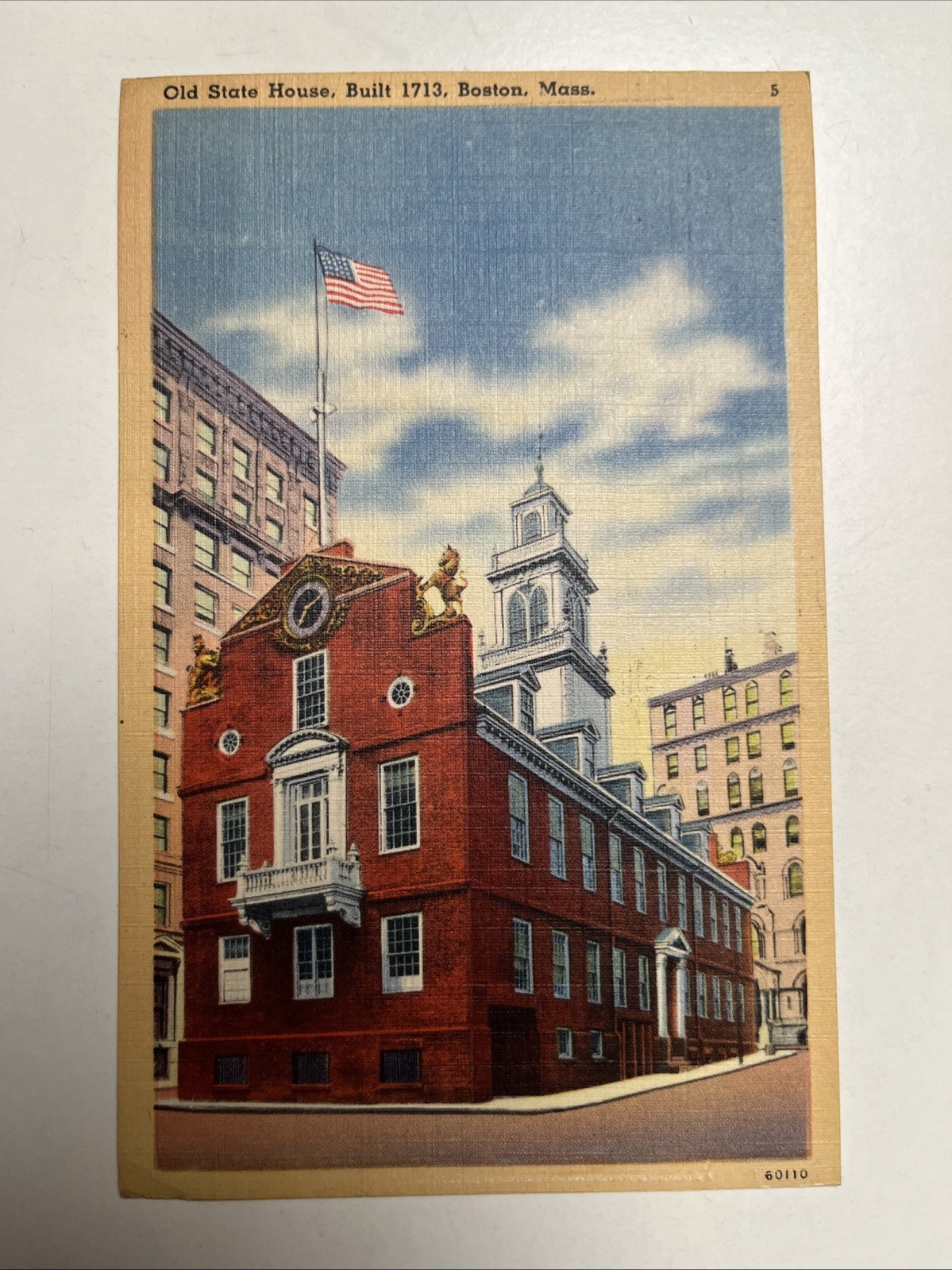 Postcard Old State House Posted 1946 Boston Postcard Old State House Posted 1946 Boston