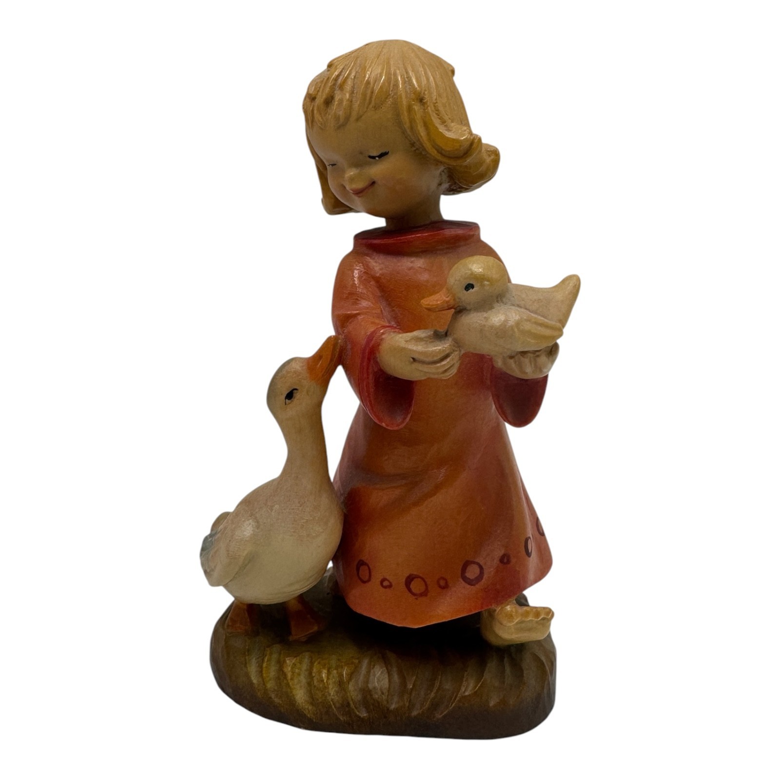 ANRI Juan Ferrandiz Wood Carved Hand Painted Figure Proud Mother Signed