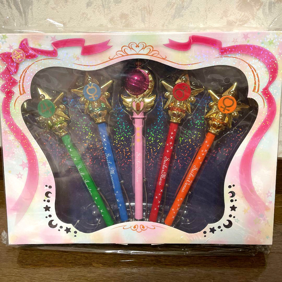 Sailor Moon Pointer Ball Point Pen Planet Attack Set Prism Stationary Used BWB