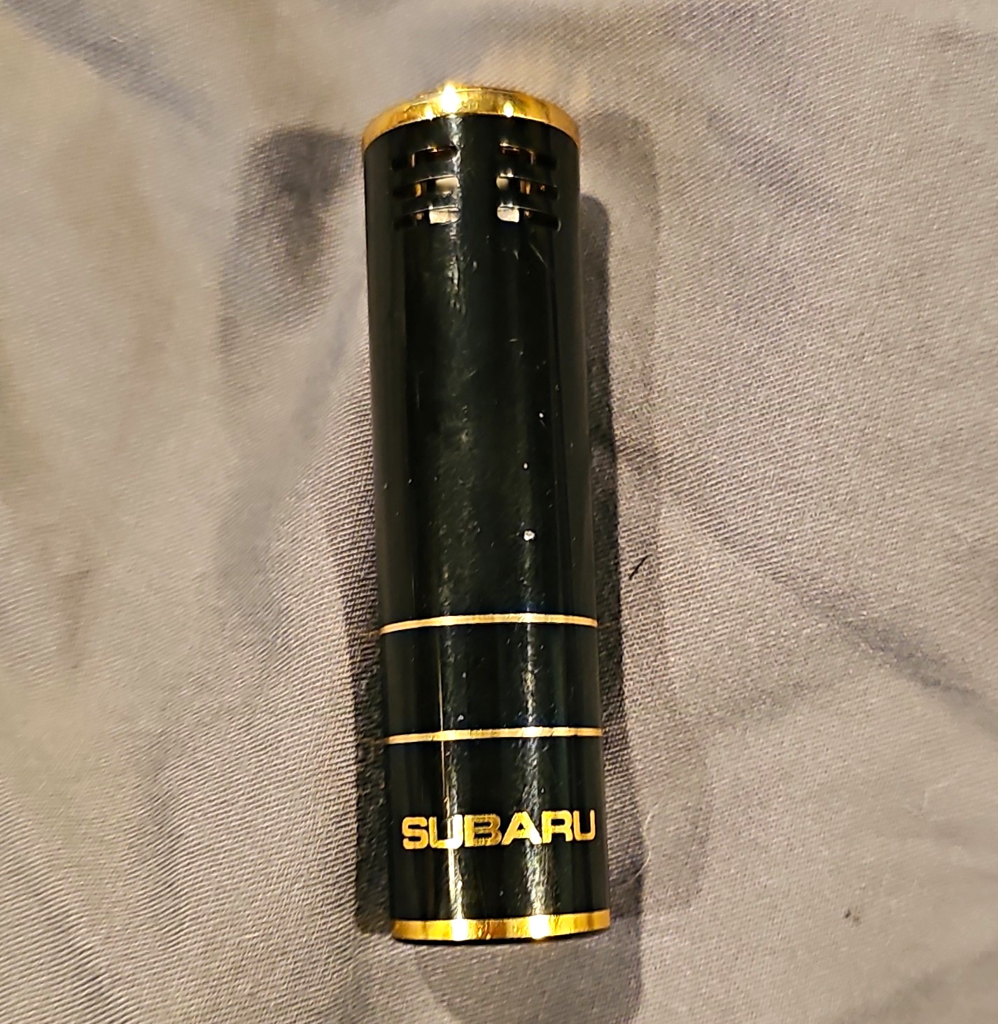 Vintage Working Subaru APOLLO LP-V Lighter / Black Enamel, Japan 4182/34
