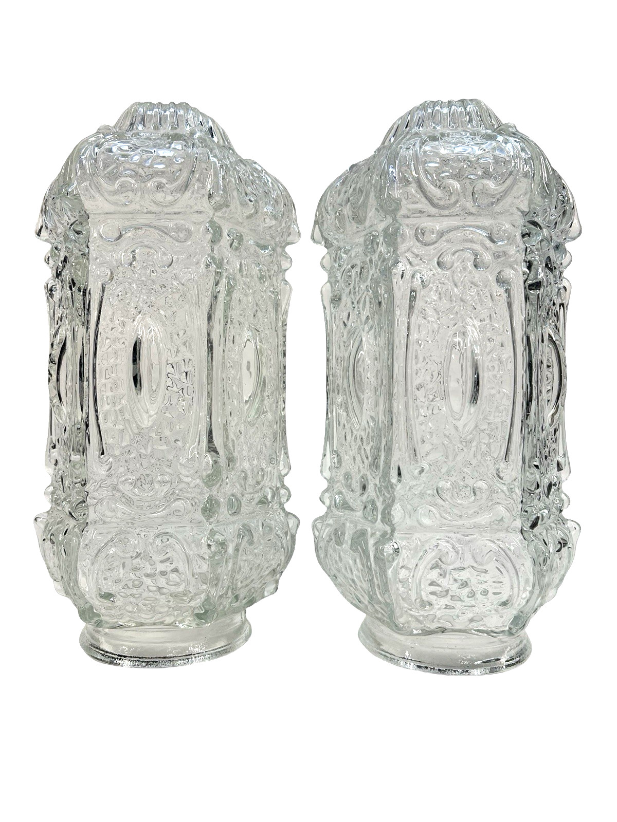 Vintage Glass Globe Light Fixtures Hanging Pendant Ceiling NEMO 1970\'s Salvage