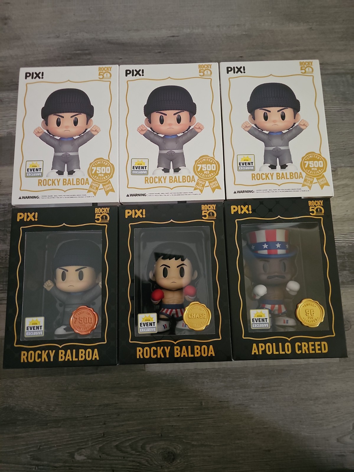Thrilljoy ROCKY BALBOA FULL SET HERO, CHASE AND SUPER CHASE APOLLO CREED