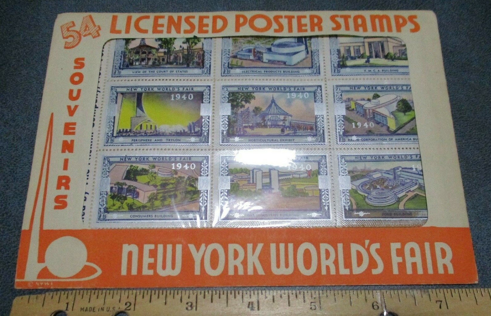 1940 New York World\'s Fair 54 Officially Licensed Poster Stamps NYC NYWF Unused