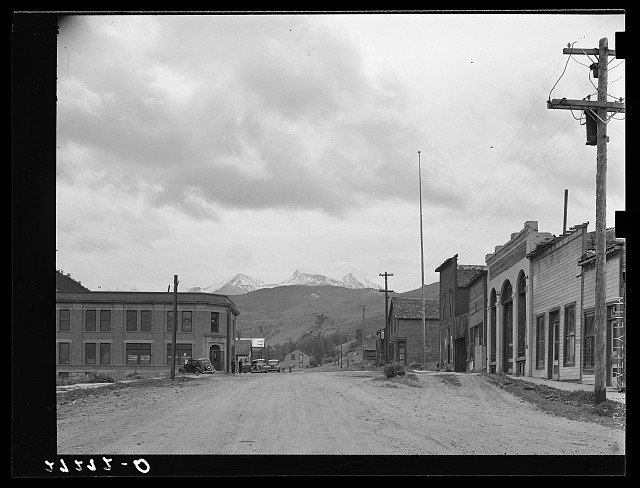 [Untitled photo, possibly related to: Ghost mining town. Pony, Montana]