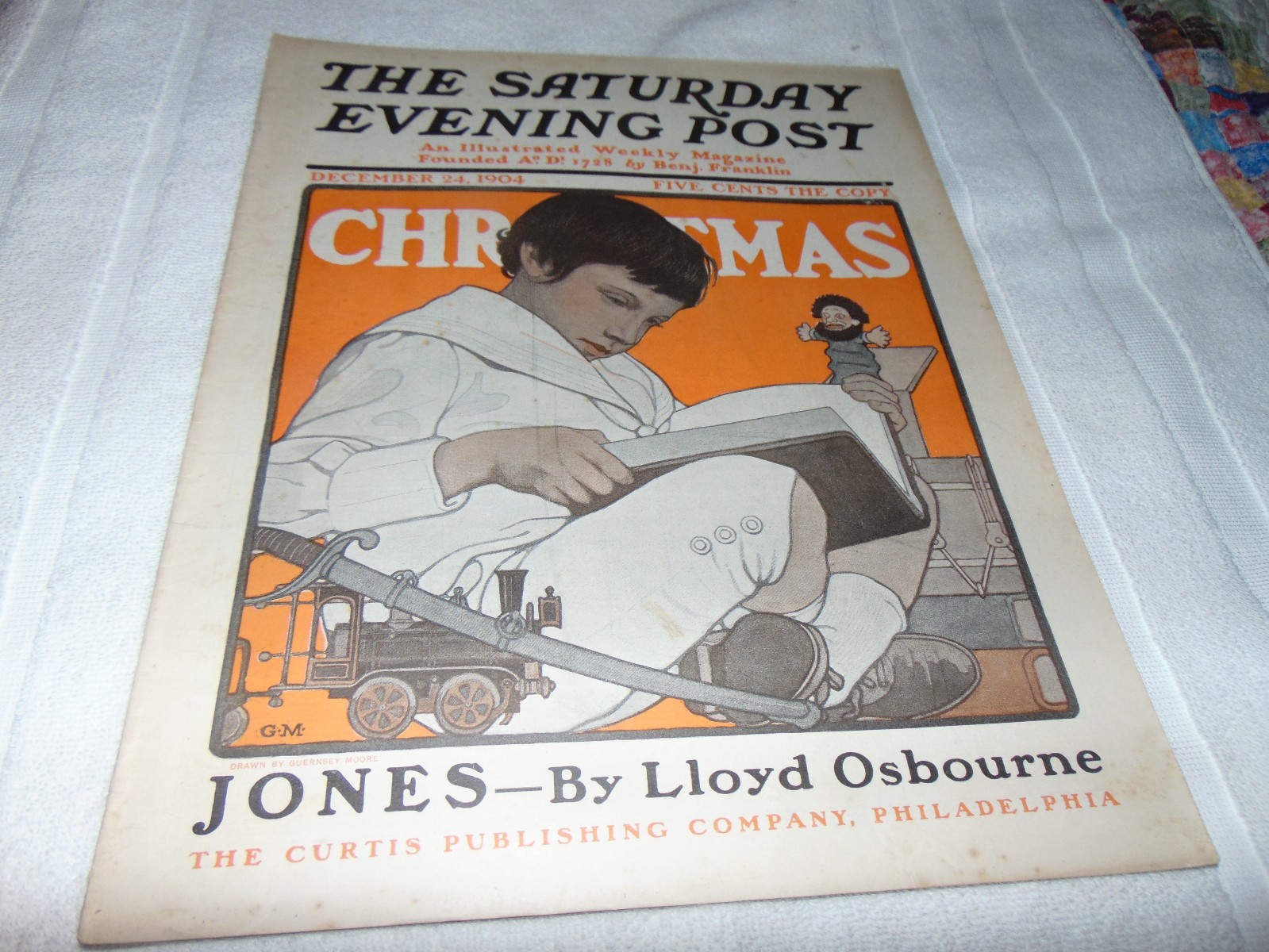 Illustrated  Saturday Evening Post December 24th 1904 Christmas Moore Cover  Art