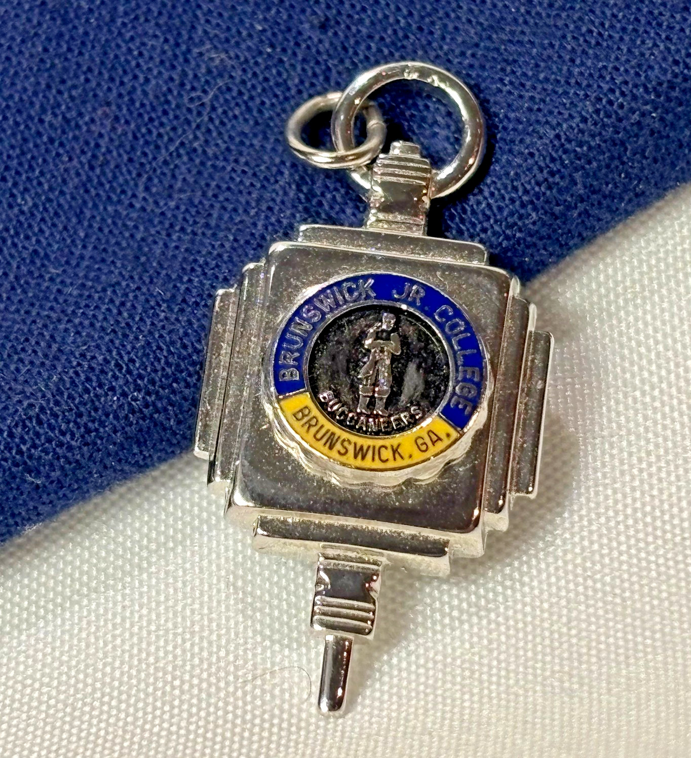 Vtg Brunswick Junior College Pendant Charm FOB Buccaneers Brunswick Georgia