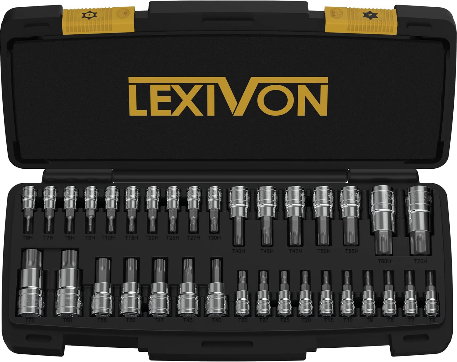 34-Piece Master Torx Bit Socket Set S2 Alloy Steel | Enhanced Storage Case
