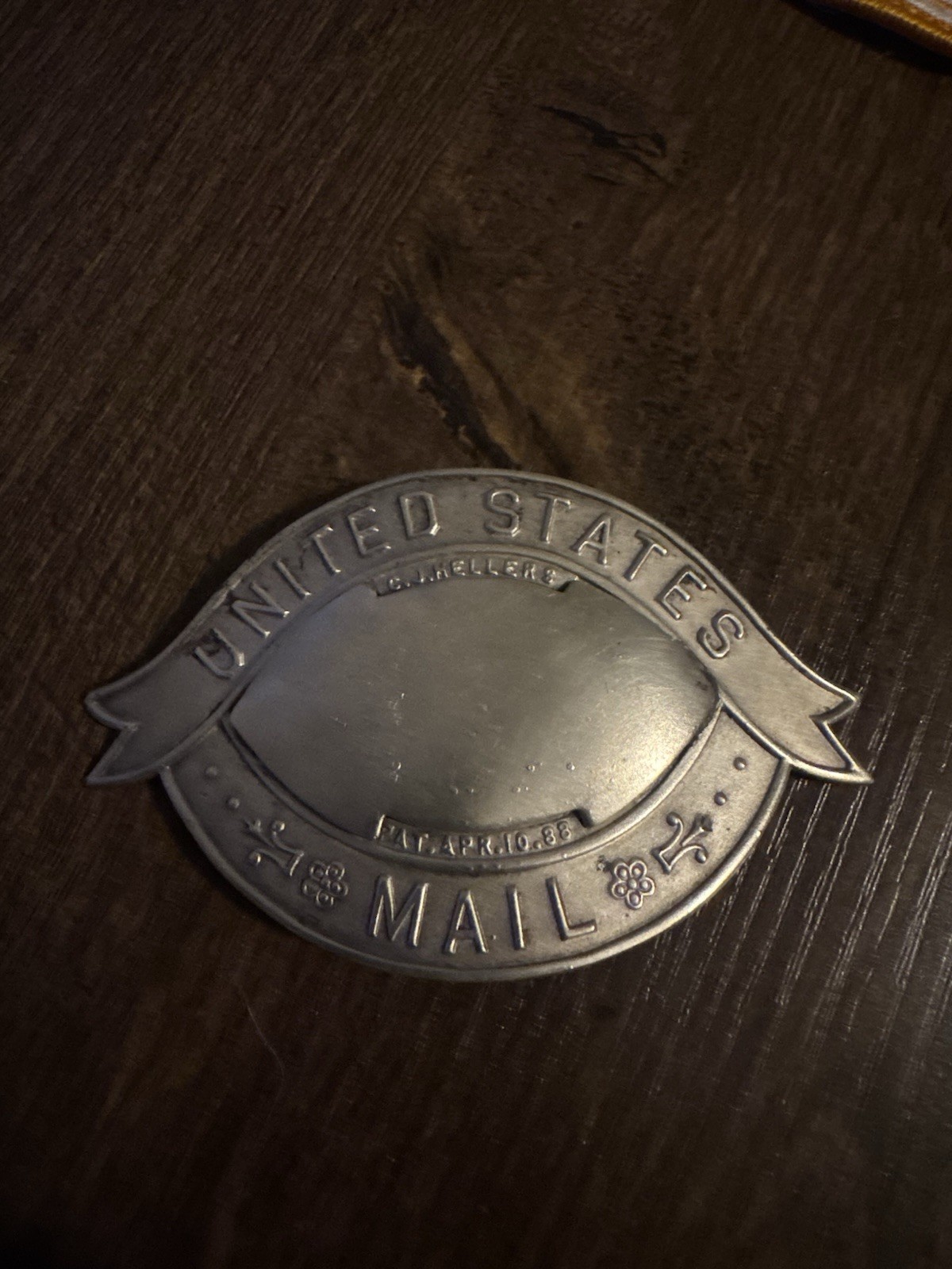 Early 1900’s Letter Carrier Hat Badge Blank EXTREMELY Rare Postal History USM