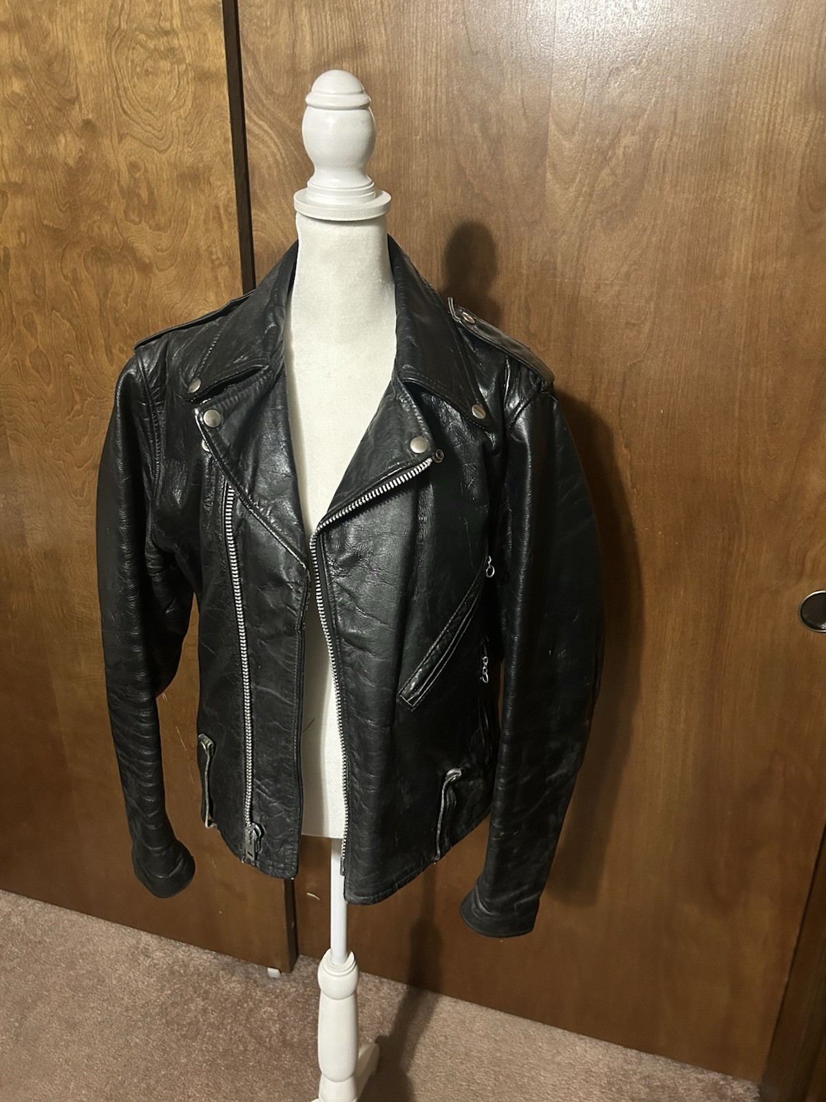 VINTAGE HARLEY DAVIDSON AMF LEATHER JACKET 1970s-1980 SIZE 40 reg