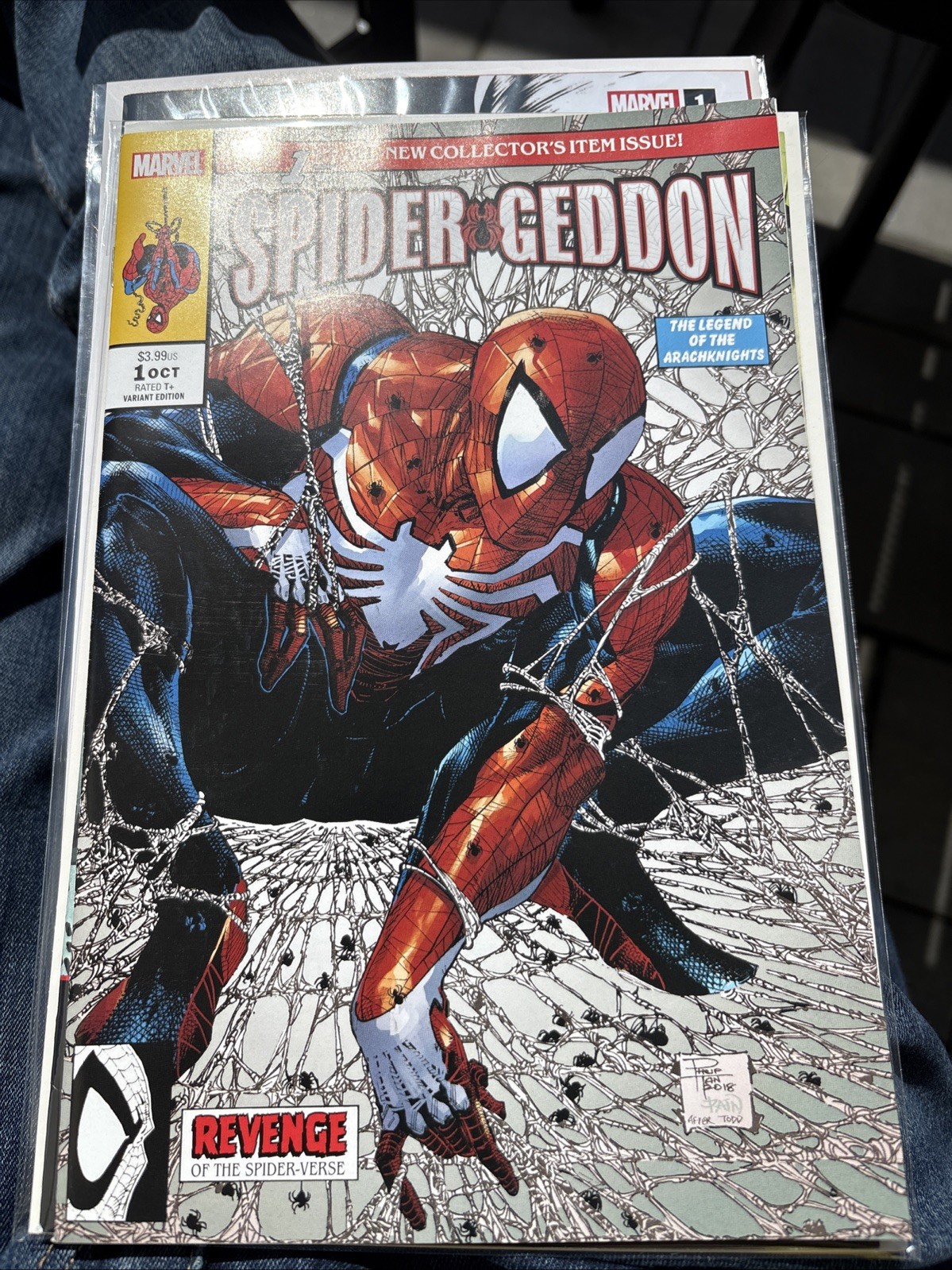 Spider-Geddon #1 2018 Ltd to 1500 Copies CVR A Homage Tan Variant NM COA